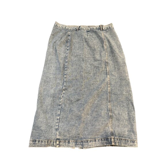 Denim Women's Button Front Long Jean Skirt Blue Size 3XL NEW Without Tags - Picture 5 of 6